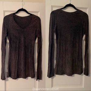 AngelRox Bamboo Mineral Wash V Neck Tunic